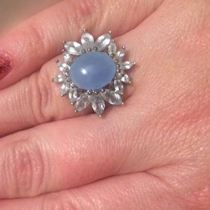 Sterling Silver 925 Blue topaz ring